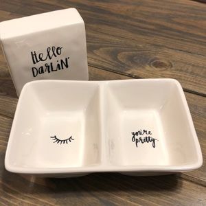 Rae Dunn Trinket Tray & Quote Block